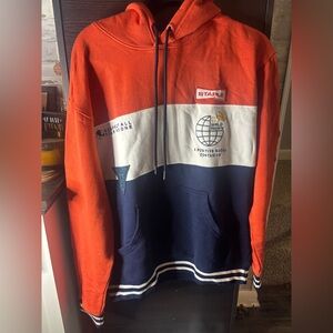 Staple Vibrant Orange and Deep Blue Hoodie